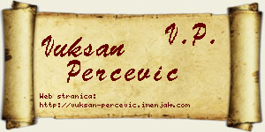Vuksan Perčević vizit kartica